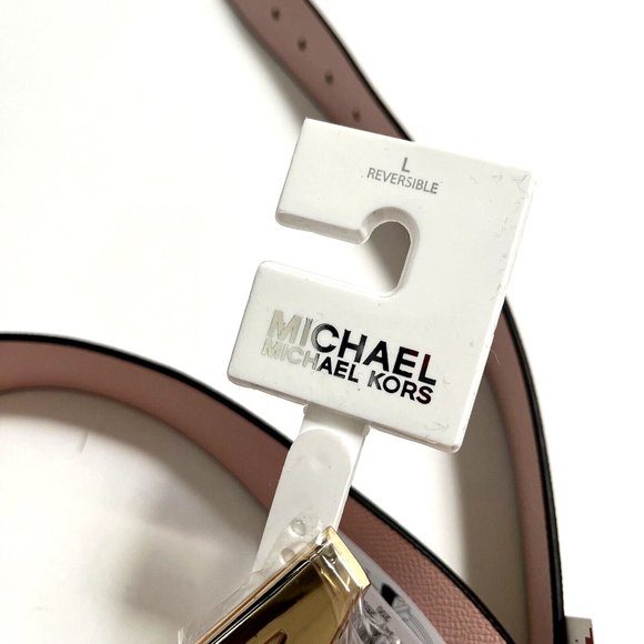 NWT Original MICHAEL KORS Signature Reversible Belt Logo Buckle Brown main image 7